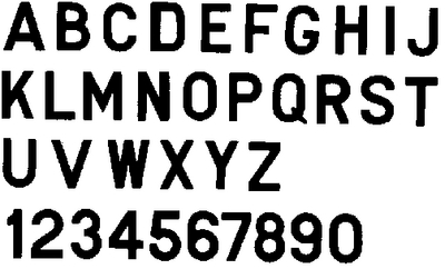 BERNARD ENGRAVING PS30BG LETTER BLACK 3IN STICK ON INGI